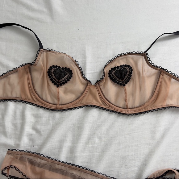 Alyshia Unlined Heart Bra & Thong Set ♡ Adore Me ♡ 32D - Picture 10 of 14